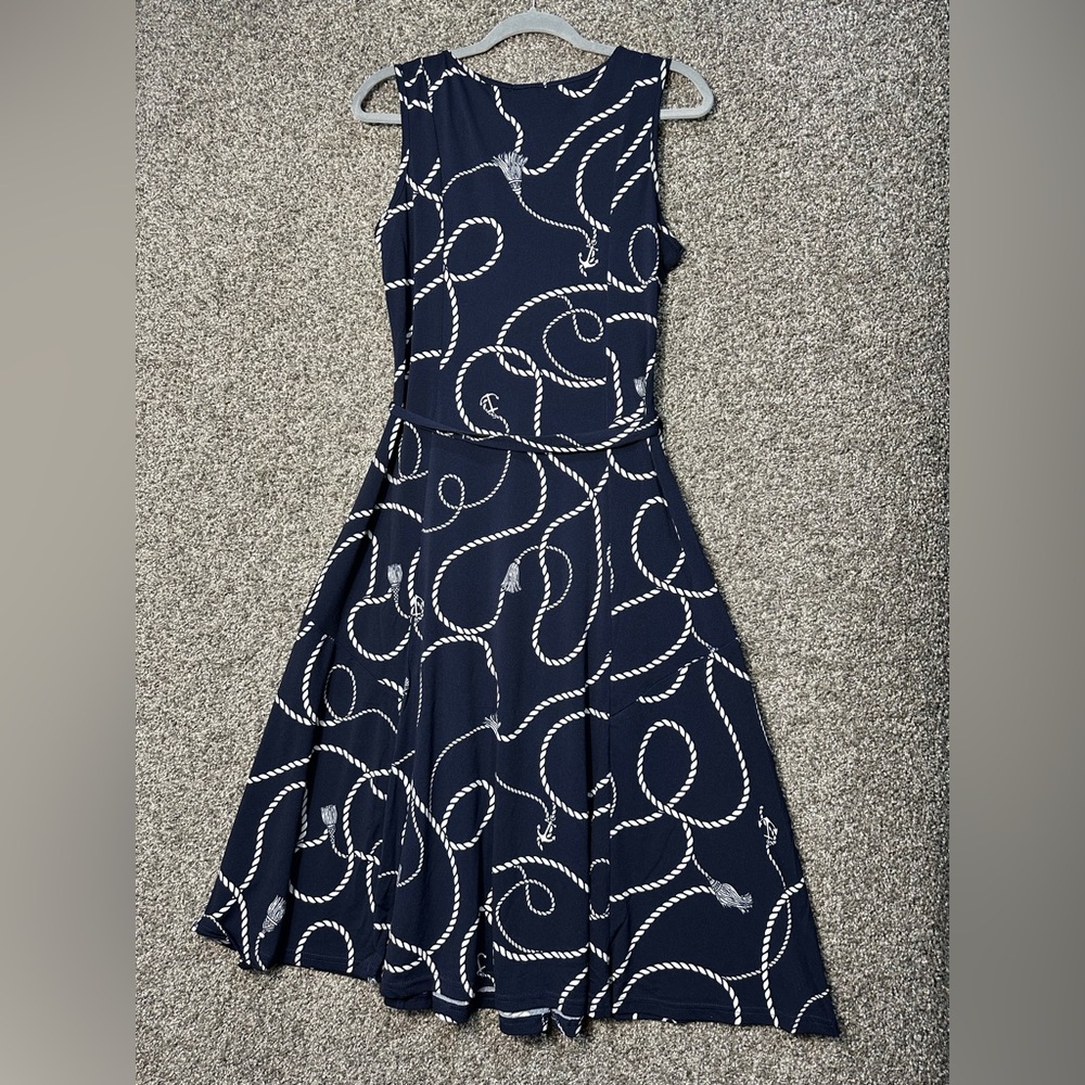 NWT Nina Leonard Print Midi Dress Size Medium - Picture 4 of 7